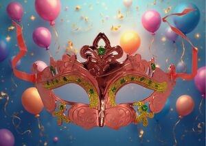 MASCARA FESTA PLASTICA CORES SORTIDAS CARNAVAL13451