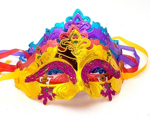 MASCARA FESTA PLASTICA CORES SORTIDAS CARNAVAL13451