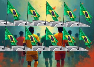 KIT 10 BANDEIRAS DO BRASIL PARA VIDRO DE CARRO