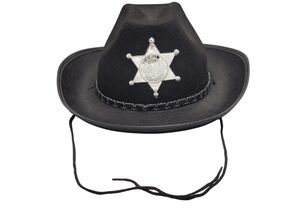 CHAPEU XERIFE PLASTICO E TNT 34 CM 21003