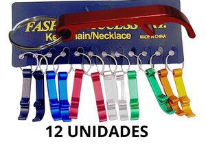 CHAVEIRO ABRIDOR KIT 12 PCS COLORIDAS 6 CM 15700