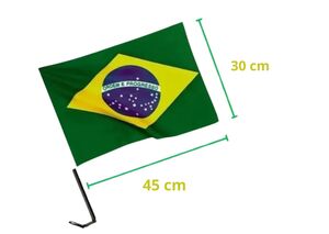 BANDEIRA BRASIL PARA CARRO 30 CM X 45 CM  20875