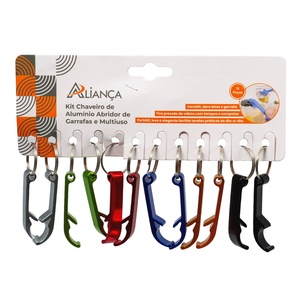 CHAVEIRO ABRIDOR KIT 12 PCS COLORIDAS 6 CM 15700