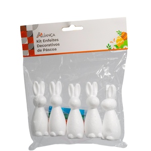 COELHO ESPUMA 5 PCS 8 CM DECORATIVO 21014