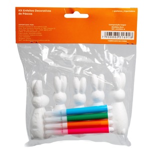 COELHO ESPUMA 5 PCS 8 CM DECORATIVO 21014