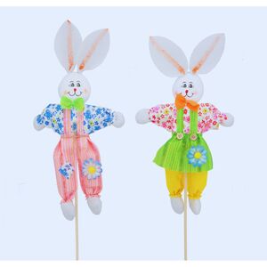 COELHO NO PALITO DE  BAMBU 62 CM UNIDADE 20582