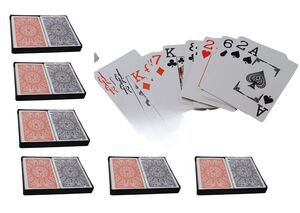 KIT 6 BARALHO DE PLASTICO 1 PAR 54X57 CM 87MM 13712