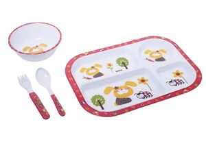 PRATO COM DIVISORIA DE MELAMINA 17,5X20CM 4 PCS AX15854TTD