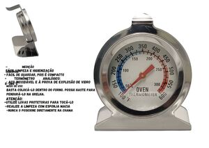 TERMOMETRO FORNO ACO INOX 6 CM X 7 CM X 4 CM