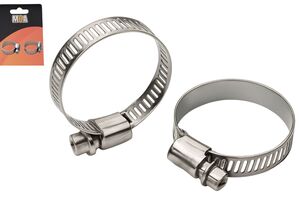 KIT 2 ABRACADEIRA INOX ROSCA S/FIM 1 1/2POL