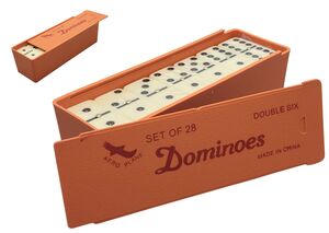 DOMINO DE MELAMINA 28 PCS 5,1 CM X 2,5 CM X 10 MM 21222
