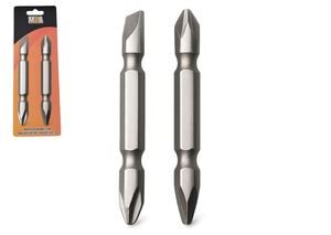 KIT 2 PONTEIRAS DUPLAS BITS PH2 X SL6 X 65MM