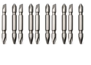 KIT 10 PONTEIRAS DUPLAS BITS PH2 X SL6 X 65MM
