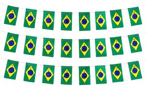 BANDEIROLA  BRASIL 14X21CM X 3 METROS 10 BANDEIRAS   13960