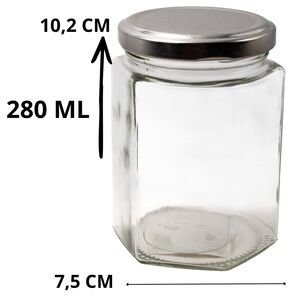 POTE DE VIDRO 280 ML 7,5 CM X 10,2 CM  20781