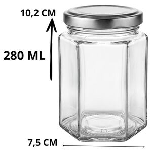 POTE DE VIDRO 280 ML 7,5 CM X 10,2 CM  20781