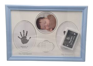 PORTA RETRATO MATERNIDADE E TINTEIRO MDF E PLASTICO PP 31 CM