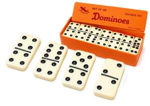 DOMINO DE MELAMINA 28 PCS 5 1 CM X 2 5 CM X 10 MM  AX21222