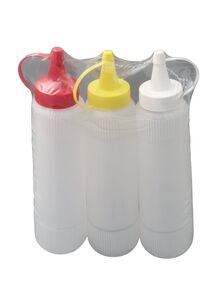BISNAGA 400ML KIT 3 PECAS TRANSPARENTE KB400T