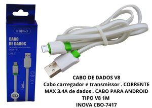 CABO PARA ANDROID TIPO V8 1M INOVA CBO-7417