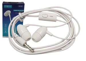FONE DE OUVIDO COM MICROFONE ,BORRACHINHA E CABO P2