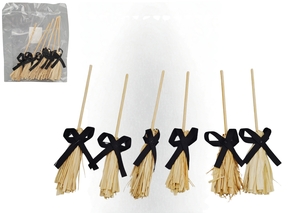 KIT 6 VASSOURAS DE PALHA 15 CM -19946