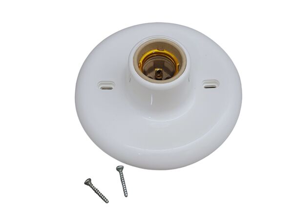 PLAFONIER REDONDO SIMPLES C/SOQUETE DE PORCELANA