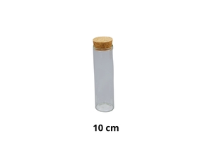 POTE DE VIDRO C/ TAMPA DE CORTICA 100ML 3CMX10CM 20132