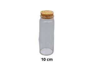 POTE DE VIDRO C/ TAMPA DE CORTICA 70ML 3,7CMX9CM 20128