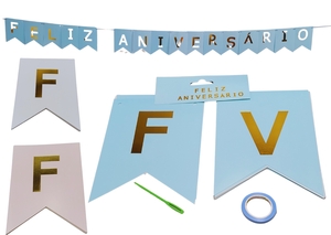 FAIXA FELIZ ANIVERSARIO FOSCA 11,5CM X 16CM 5 METROS 20409