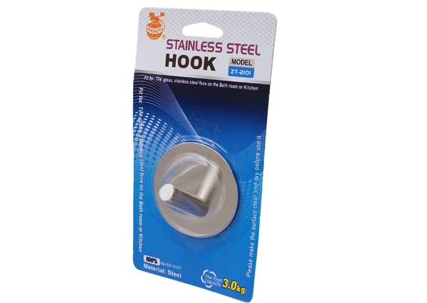 GANCHO ADESIVO INOX 5,5CM  20394