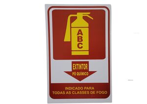 PLACA EXTINTOR PO QUIMICO 20X30