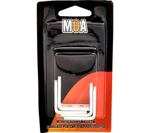 KIT 4PCS CANTONEIRA  3,9CM X 3,9CM X 1,8CM BRANCA FERRO
