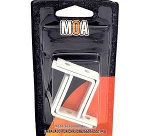 KIT 4PCS CANTONEIRA 4,9CM X 4,9CM X 1,8CM BRANCA FERRO