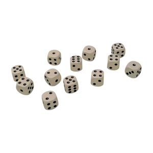 KIT 500 DADOS 16MM BRANCO AX13720